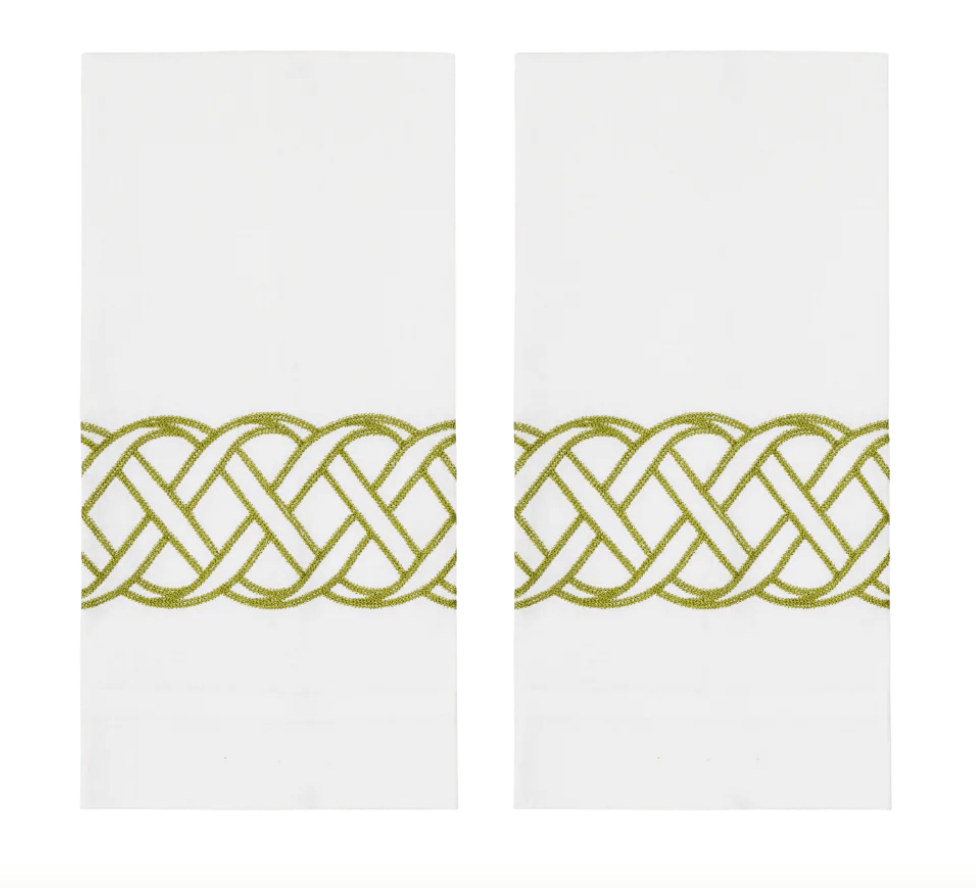 FineLeaf Toalhas de Lavabo Citron Green Toalhas de Lavabo <br> ZigZag