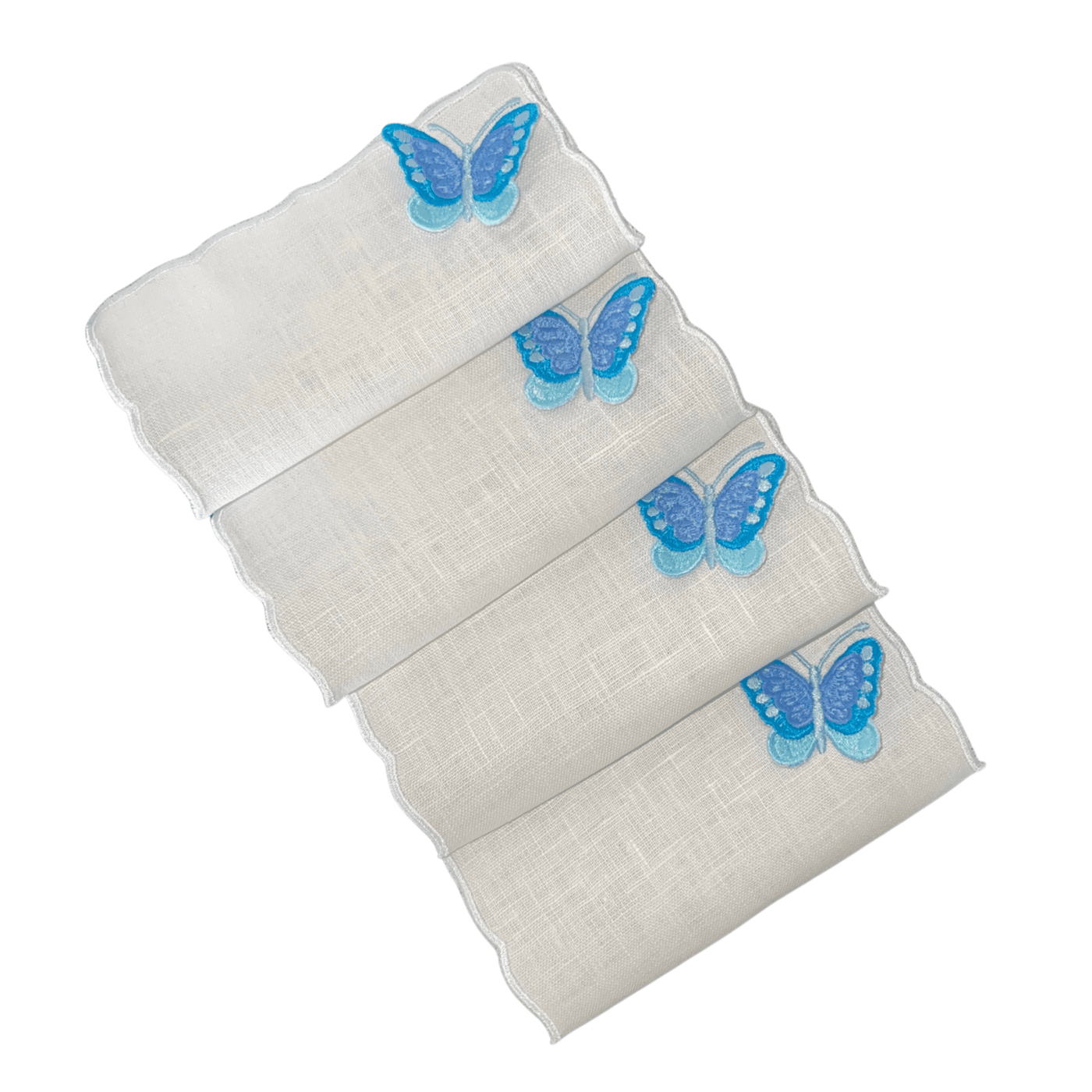 FineLeaf Guardanapos de Coquetel Guardanapos de Coquetel <br>  Borboletas Light Blue