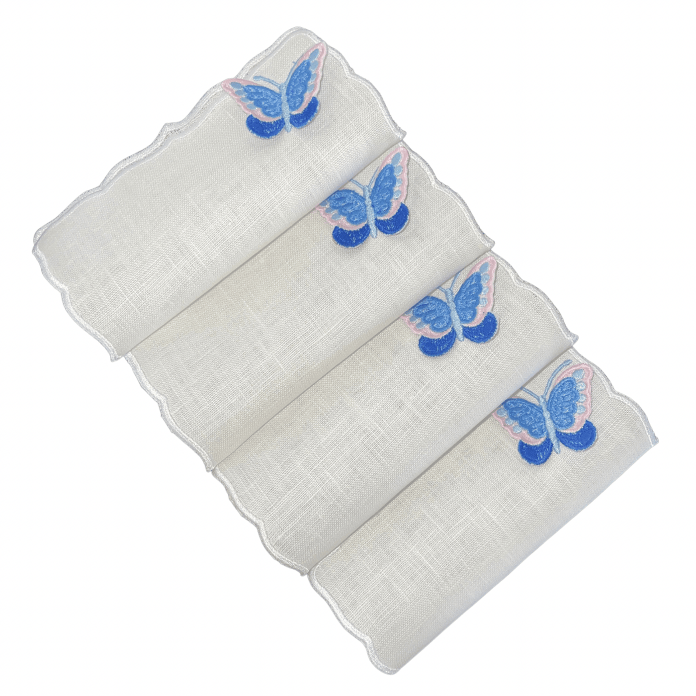 FineLeaf Guardanapos de Coquetel Guardanapos de Coquetel <br>  Borboletas RoseBlue